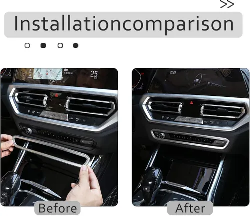 Vista 2 de ABS cromo consola central marco de volumen para BMW 3 Series G20 G28 2019 2020