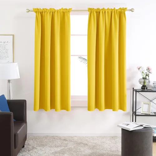 Vista 69 de Deconovo Cortinas opacas, aislamiento térmico, dobladillo para barra, reducción de ruido, certificado Oeko-TEX, cortinas de oscurecimiento
