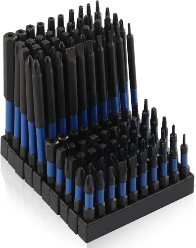Vista 9 de Rocaris Juego de 46 puntas de destornillador, juego de 26 puntas Torx T7-T40 con juego de 20 puntas de llave Allen métricas y SAE, juego de puntas