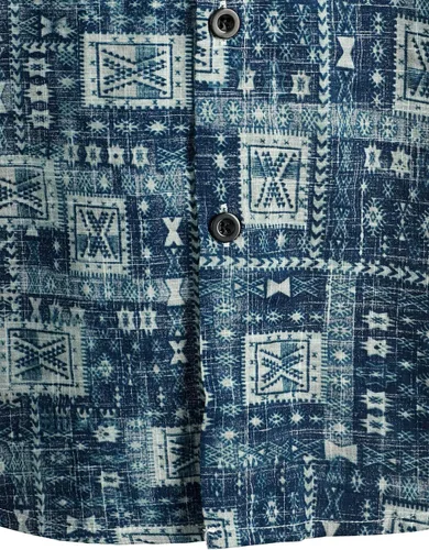 Vista 6 de VATPAVE Camisas hawaianas con bolsillo frontal para hombre, camisas florales casuales de manga corta con botones, camisas tropicales para la playa