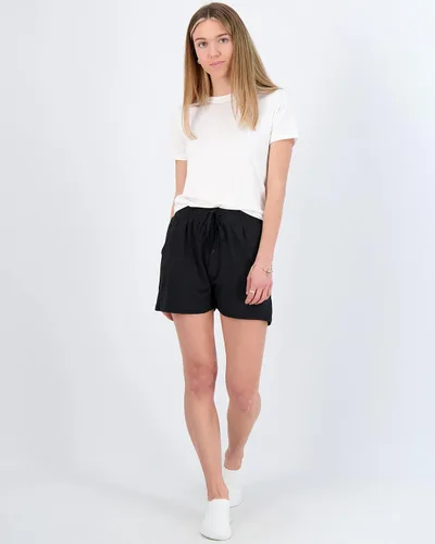 Vista 3 de Paquete de 3 pantalones cortos deportivos para mujer, pantalones cortos para correr, entrenamiento, yoga, sudadera con bolsillos