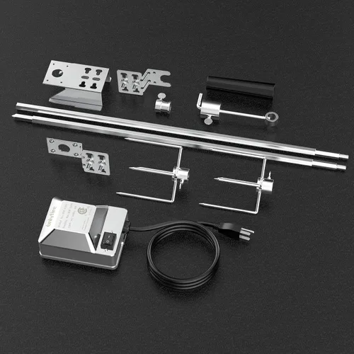 Vista 6 de Kit de rotisería de reemplazo con parrilla universal Onlyfire - Varilla hexagonal / motor eléctrico de acero inoxidable, 45