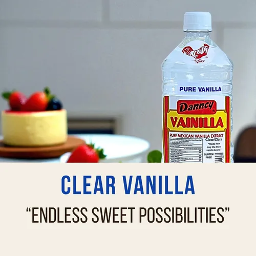 Vista 4 de Danncy Vanilla Clear 33.8 fl oz (1 L) - Auténtico sabor a vainilla mexicana para hornear y postres