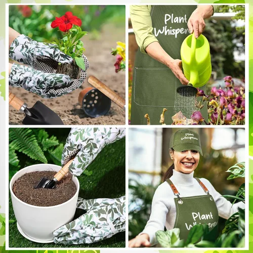 Vista 4 de Tarpop Juego de Herramientas de Jardín de Navidad Plant Whisperer Regalos de Jardinería para Mujeres, Kit de Herramientas de Plantación de Vegetales