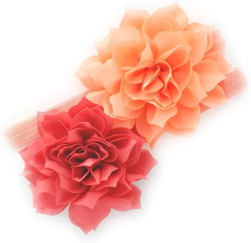 Vista 45 de Diademas de flores de pétalos para bebés y niñas, par elástico para niños pequeños