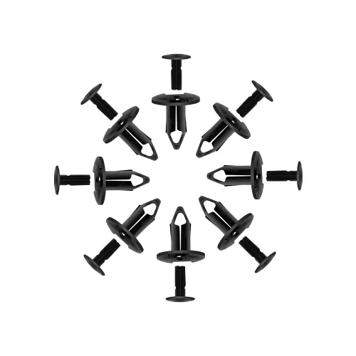 Vista 2 de KEMIMOTO 100 piezas de remaches de plástico de 8 mm para parachoques de nylon, clips para auto, sujetadores de tipo de empuje, tornillos