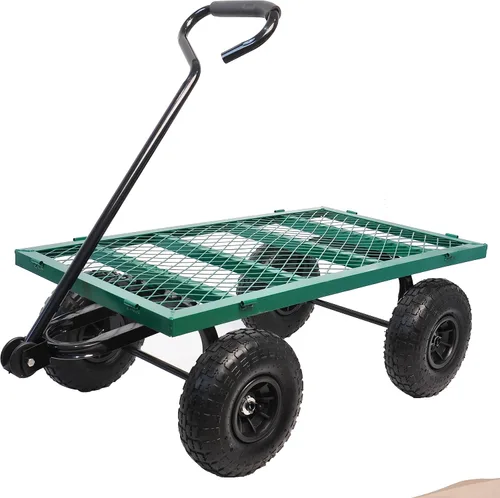Vista 6 de Con un remolque de cuatro ruedas con un lado desmontable de doble cubierta, el coche de red multifuncional de acero resistente se puede utilizar