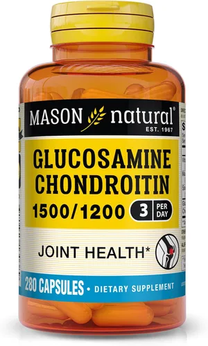 Vista 8 de MASON NATURAL Glucosamina condroitina 1500/1200 con vitamina C, apoya la salud de las articulaciones para una flexibilidad y movilidad normales*