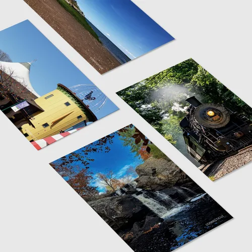 Vista 4 de Paquete de 20 postales de paisaje vintage de Estados Unidos de Connecticut, tarjetas postales de todo el mundo, tarjetas de felicitación para viajes