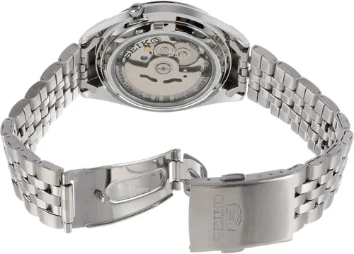 Vista 2 de Seiko SNKL17 Seiko 5 - Reloj automático de pulsera de acero inoxidable con esfera plateada para hombre plateado Mecánico cuerda automática