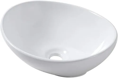 Vista 8 de Lordear 13x13 Fregadero Pequeño Redondo de Baño Moderno en Blanco, Fregadero de Cerámica de Porcelana Blanca sobre Encimera, Fregadero de Arte