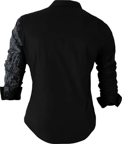 Vista 8 de JZS041, camisa de vestir de manga larga para hombre