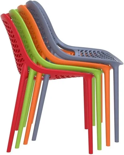 Vista 6 de Compamia Silla de comedor para patio al aire libre en color blanco (juego de 2)