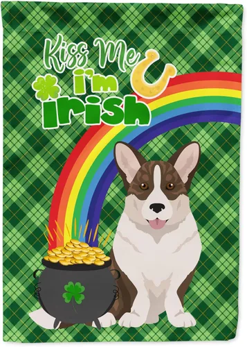 Vista 119 de Caroline's Treasures WDK4731GF - Bandera decorativa para jardín del día de San Patricio, color negro y tostado, Airedale Terrier, para jardín