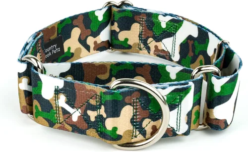 Vista 12 de Country Brook Petz - Collar para perro Martingala de camuflaje azul con 10 diseños resistentes (1 1/2 pulgadas, mediano)