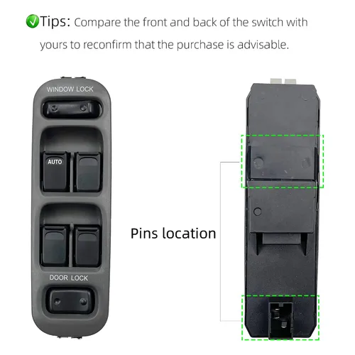 Vista 5 de ORIGINSUN 37990-65D10-T01 Interruptor de elevalunas eléctrico principal Puerta delantera izquierda lado del conductor para Suzuki Grand Vitara