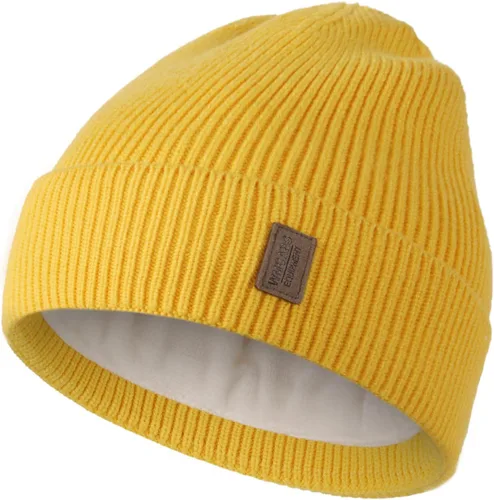 Vista 16 de Wmcaps – Gorro de invierno para hombre y mujer, gorro de punto suave y cálido con forro vellón Verde militar