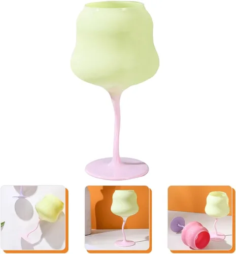 Vista 8 de Gadpiparty Juego de copas de vino con forma de flor, copas de copa de vino, copas de cristal con forma de flor, vasos de tallo para boda, primavera