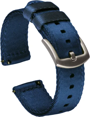 Vista 10 de Benchmark - Correa de reloj de nailon impermeable de alta calidad para hombres y mujeres, barras de resorte de liberación rápida integradas Verde