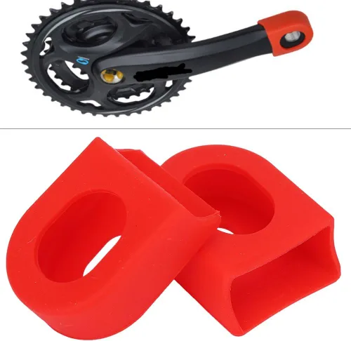 Vista 2 de Tbest Juego de 2 botas de manivela para bicicleta, funda de silicona, funda protectora de manivela para bicicleta (paquete de 2)