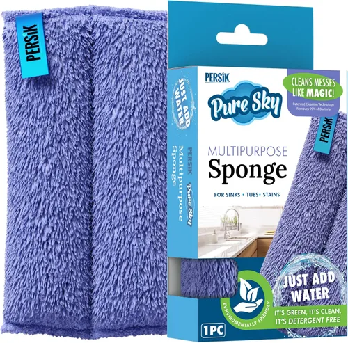Vista 9 de Pure-Sky Ultra - Esponja de limpieza de microfibra 2 en 1, combinación para vidrio y multiusos, solo agrega agua, no necesita detergentes, uso