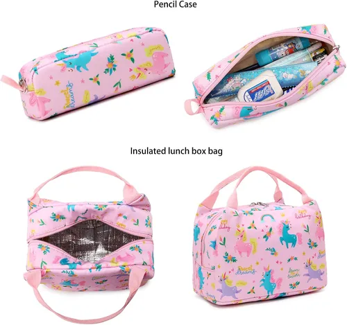 Vista 6 de YCBB Mochilas para niños para escuela, juego de mochilas ligeras para preescolar, jardín de infantes, escuela primaria, mochilas para niñas y niños