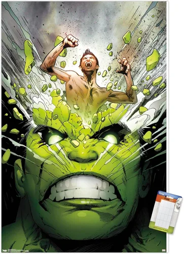 Vista 10 de Trends International Marvel Comics - Póster de pared de The Incredible Hulk - Cover #171, 14.725 x 22.375 pulgadas, versión enmarcada de madera