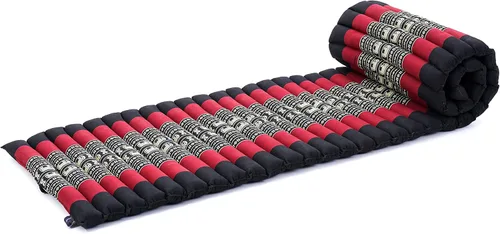 Vista 70 de Leewadee - Colchón de piso plegable - Futón japonés enrollable -Alfombra de tatami triple pliegue - Cama de piso para invitados - Colchón de camping