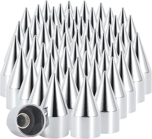 Vista 12 de 33mm Cubiertas de tuerca de lengüeta, 33mm x 3 1/2 pulgadas de plástico ABS cromado, cilindro de tuerca con rosca, cubiertas de tuerca de lengüeta