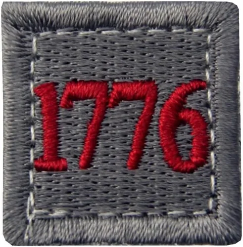 Vista 6 de 1776 American Independence Emblem Tactical USA Morale bordado apliques sujetador gancho y bucle parche - negro