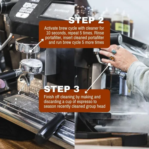 Vista 4 de Espresso Parts Puro Caff - Limpiador de máquina de café expreso de 20 onzas, limpiador multiusos para máquinas de café expreso residenciales