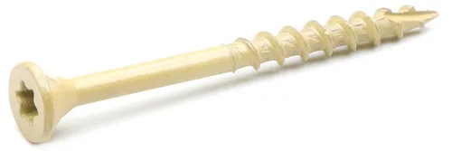 Vista 21 de Tornillos para cubierta #8 x 1-1/2 Pulgadas, Tornillos de madera para exterior, Cabeza de transmisión Torx plana, Rosca parcial, Acero de carbono