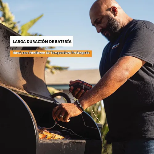 Vista 6 de ChefsTemp Quad XPro - Termómetro inalámbrico para carne, alarma de barbacoa de largo alcance de 1000 pies, pantalla profesional de temperatura