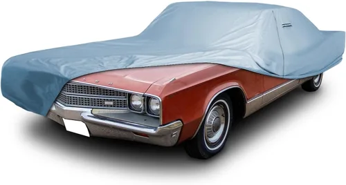 Vista 47 de iCarCover Funda de automóvil personalizada Premium para Chrysler Imperial 1957-1975, resistente, impermeable, para todo tipo de clima, lluvia Negro
