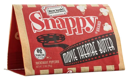 Vista 6 de Snappy Palomitas de maíz para microondas con mantequilla para cine y cine, 3.5 onzas, paquete de 48