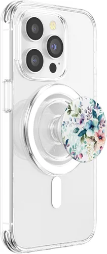 Vista 4 de PopSockets MagSafe PopGrip con diseño floral de acuarela botánica para iPhone