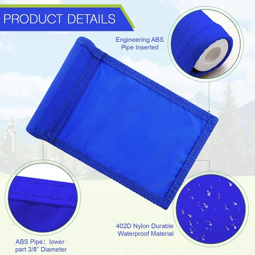 Vista 3 de Oudain 6 banderas de golf con tubo insertado, impermeable, banderas de golf de nailon 420D, banderas de mini pin para patio, interior, exterior Azul