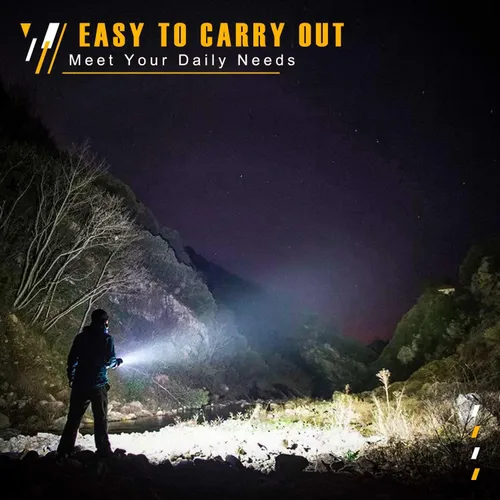 Vista 10 de Linterna led de mano recargable de alta potencia, súper brillante, 9000 MA 6000 lúmenes, CREE Tactical
