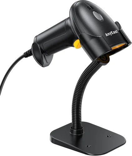 Vista 10 de Escáner de código de barras con soporte, Inventario con cable USB 2D 1D Escáner de código QR para computadora POS MAC con escaneo automático