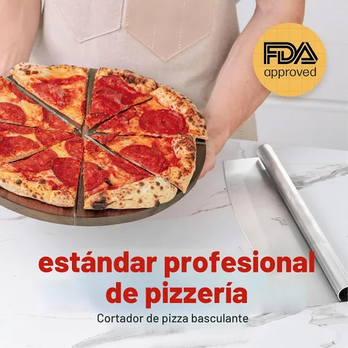 Vista 5 de Hans Grill Cuchilla basculante para cortador de pizza, acero inoxidable