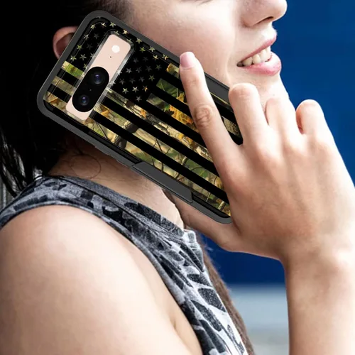 Vista 7 de Funda para Pixel 6A, funda híbrida de doble capa resistente a prueba de golpes de policarbonato duro de silicona suave TPU para Google Pixel 6A