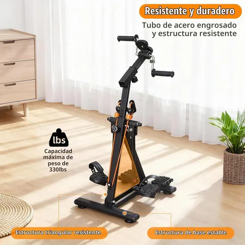 Vista 6 de Ejercitador de pedal de brazos y piernas para personas mayores, ejercitador de pedal sentado con ejercicio de balanceo de piernas, ejercicio