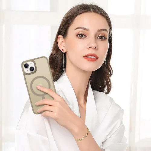Vista 7 de BENTOBEN Funda magnética para iPhone 14 Plus, compatible con MagSafe, translúcida mate, esmerilada, delgada, ligera, a prueba de golpes