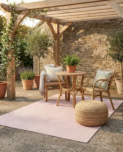 Vista 70 de Rugs.com Outdoor Solid Collection - Alfombra de pelo plano beige de 2 x 3 pulgadas, perfecta para entradas, cocinas, rincones de desayuno, piezas