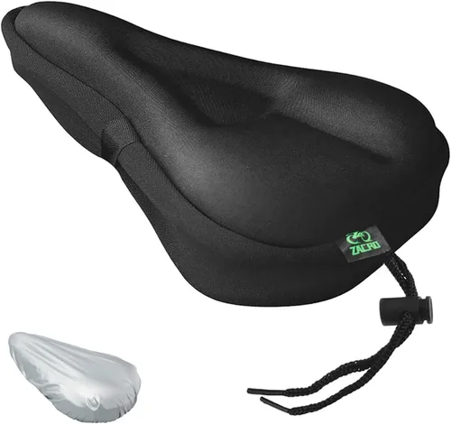 Vista 19 de Zacro Cojín de asiento de bicicleta, funda acolchada de gel para asiento de bicicleta para hombres y mujeres, cómodo, asiento de bicicleta