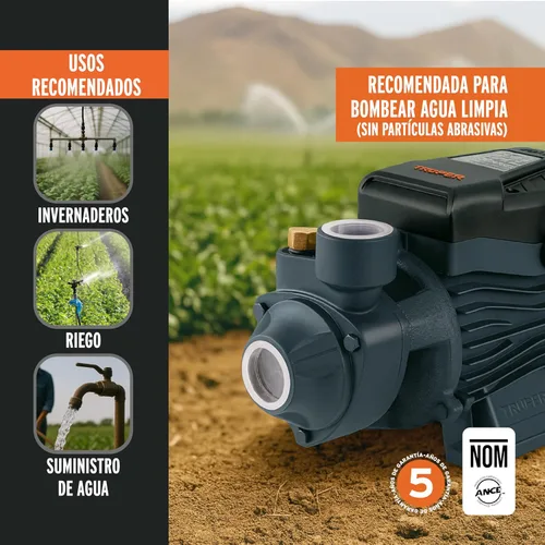 Vista 6 de Bomba periférica agua eléctrica 1HP