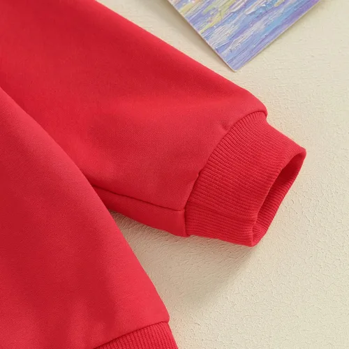 Vista 140 de Traje de San Valentín para bebé, niña, niño, traje de San Valentín, sudadera de manga larga con estampado de corazón