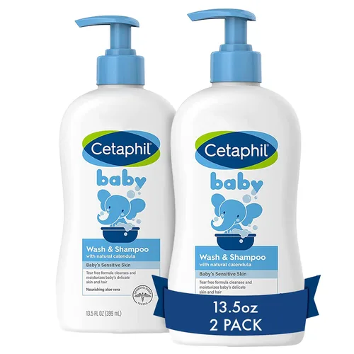 Vista 8 de Cetaphil Champú y gel de baño para bebé con caléndula orgánica, sin lágrimas, hipoalergénico, ideal para uso diario, probado por dermatólogos, 7.8oz