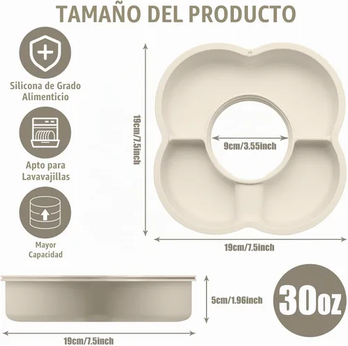 Vista 5 de Tazón de aperitivos con tapa para vaso Stanley de 30 onzas con asa, bandeja de silicona para aperitivos y accesorios de taza Stanley, adecuado