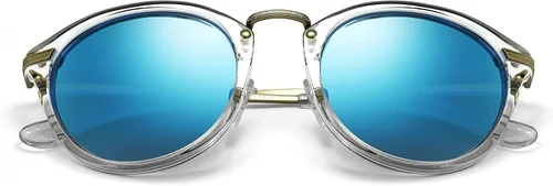 Vista 3 de Revo Sunglasses Quinn Polarized Crystal Glass Lens with Round Frame